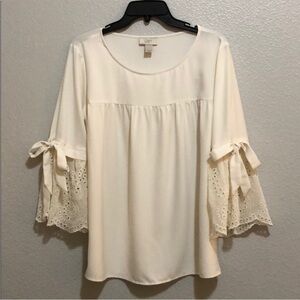 Loft Off White Blouse size M